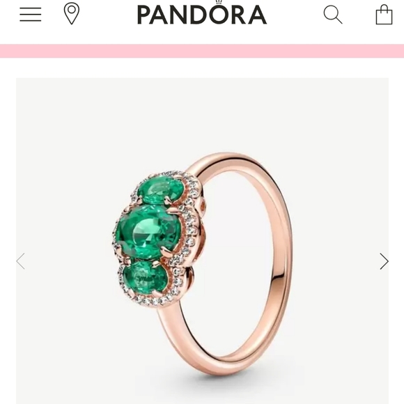 Pandora Jewelry - Pandora Three Stone Vintage Ring ALE MET 56
